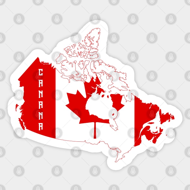 Canada flag & map Sticker by Travellers